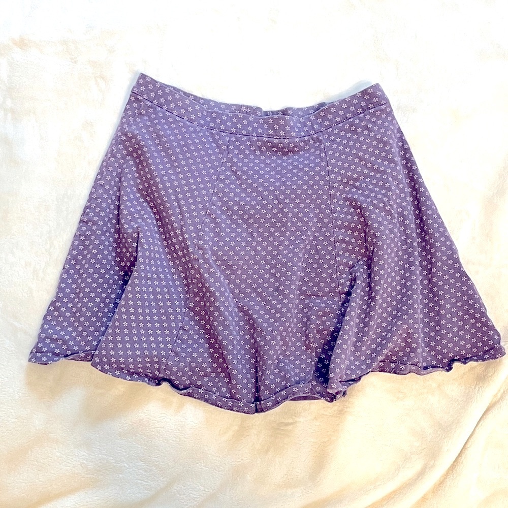 Lands' End Kids Purple Midi Floral Skort